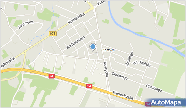 Tarnów, Skalskiego Stanisława, gen., mapa Tarnów