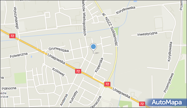 Turek, Skłodowskiej-Curie Marii, mapa Turka