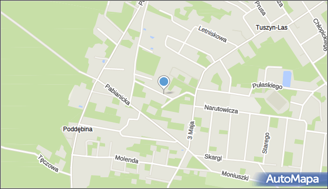 Tuszyn powiat łódzki wschodni, Skłodowskiej-Curie Marii, mapa Tuszyn powiat łódzki wschodni