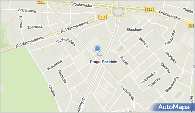Warszawa, Skwer 1 Dywizji Grenadierów - Francja 1940, mapa Warszawy