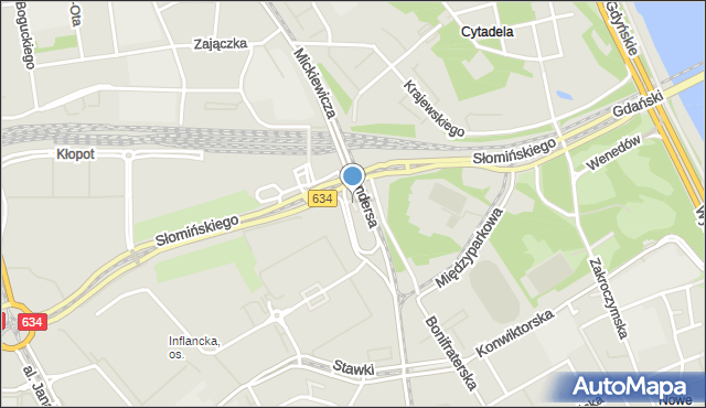 Warszawa, Skwer Batalionu AK Czata 49, mapa Warszawy
