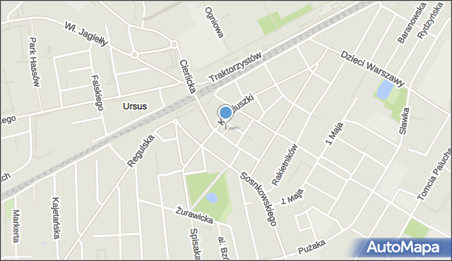 Warszawa, Skwer Szklarczyka Kazimierza, ks., mapa Warszawy