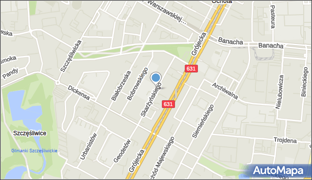 Warszawa, Skarżyńskiego Stanisława, mapa Warszawy