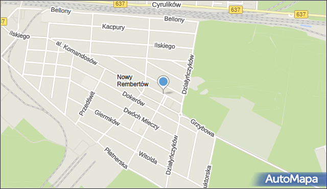 Warszawa, Skrzeszewskiego Stanisława, ks., mapa Warszawy