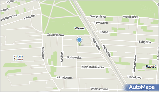 Warszawa, Skwierzyńska, mapa Warszawy