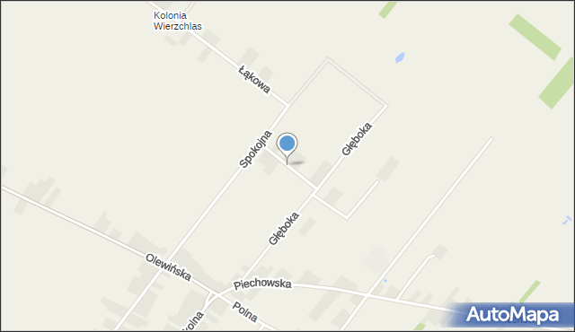 Wierzchlas powiat wieluński, Skotnicka, mapa Wierzchlas powiat wieluński