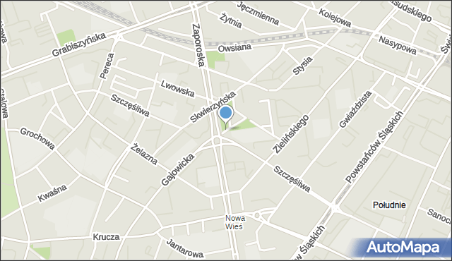 Wrocław, Skwer Schneidera Jana, ks., mapa Wrocławia