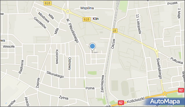 Wyszków, Składanowskiego Ireneusza, mapa Wyszków