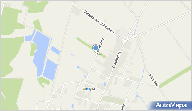 Adamów powiat łukowski, Słoneczna, mapa Adamów powiat łukowski