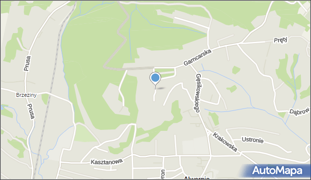 Alwernia, Słoneczna, mapa Alwernia