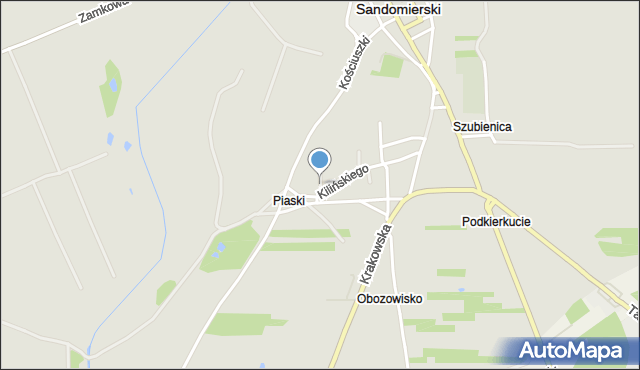 Baranów Sandomierski, Słoneczna, mapa Baranów Sandomierski