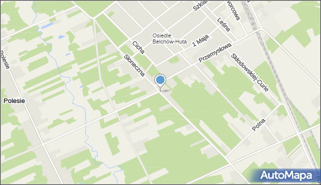 Bełchów, Słoneczna, mapa Bełchów