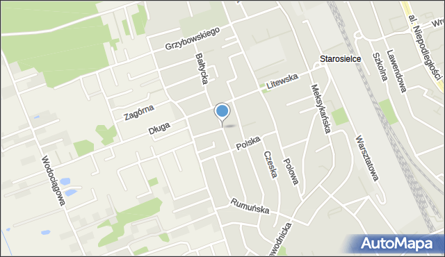 Białystok, Słoweńska, mapa Białegostoku