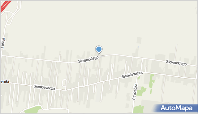 Bobrowniki powiat będziński, Słowackiego Juliusza, mapa Bobrowniki powiat będziński