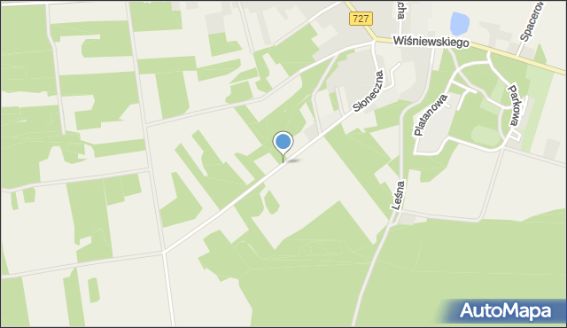 Borkowice powiat przysuski, Słoneczna, mapa Borkowice powiat przysuski