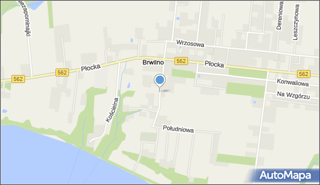 Brwilno gmina Stara Biała, Słoneczna, mapa Brwilno gmina Stara Biała