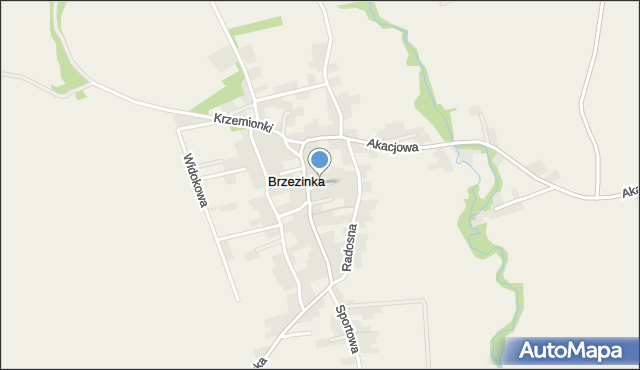 Brzezinka gmina Zabierzów, Słoneczna, mapa Brzezinka gmina Zabierzów