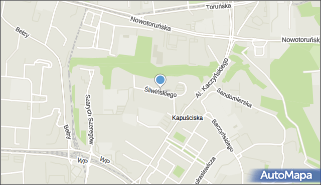 Bydgoszcz, Śliwińskiego Bernarda, mapa Bydgoszczy