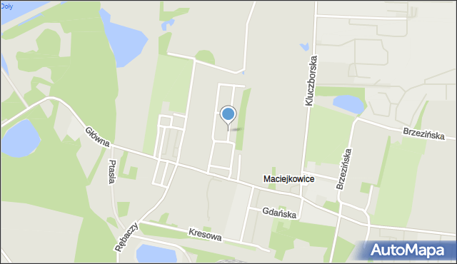 Chorzów, Słowików, mapa Chorzów