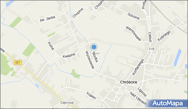 Chróścice, Słodka, mapa Chróścice