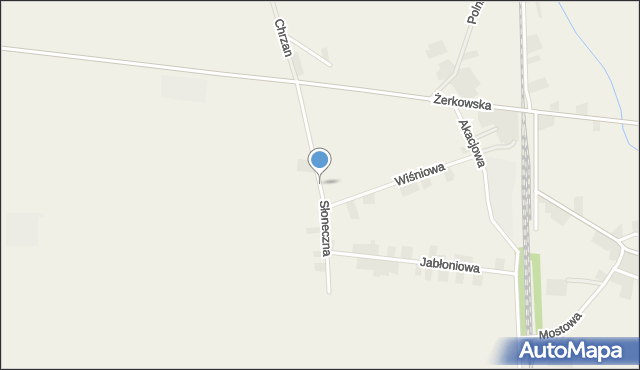 Chrzan, Słoneczna, mapa Chrzan