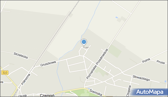 Czempiń, Śliwkowa, mapa Czempiń