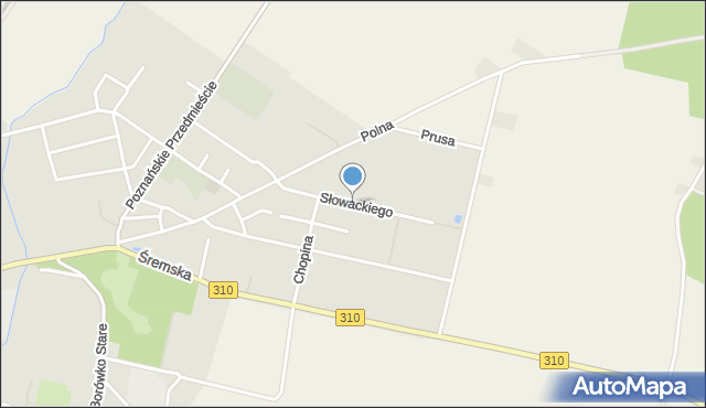 Czempiń, Słowackiego Juliusza, mapa Czempiń