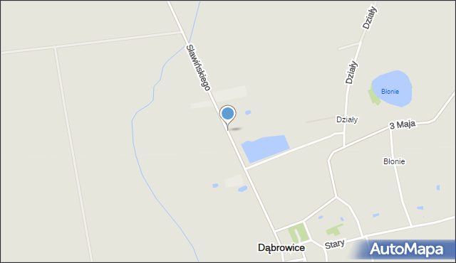 Dąbrowice powiat kutnowski, Sławińskiego, mapa Dąbrowice powiat kutnowski