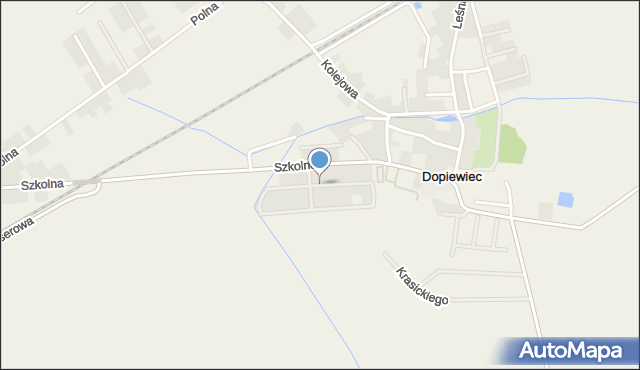 Dopiewiec, Słonecznikowa, mapa Dopiewiec