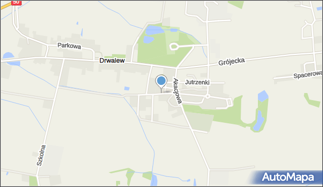 Drwalew gmina Chynów, Słoneczna, mapa Drwalew gmina Chynów