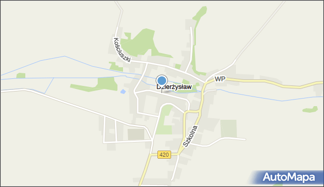Dzierżysław gmina Kietrz, Słowackiego Juliusza, mapa Dzierżysław gmina Kietrz