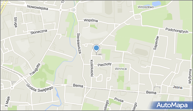 Elbląg, Ślepa, mapa Elbląga