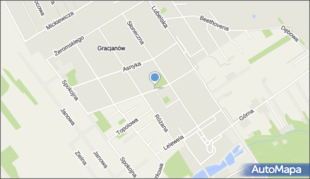 Garwolin, Słowackiego Juliusza, mapa Garwolin