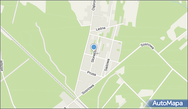 Glina gmina Celestynów, Słoneczna, mapa Glina gmina Celestynów