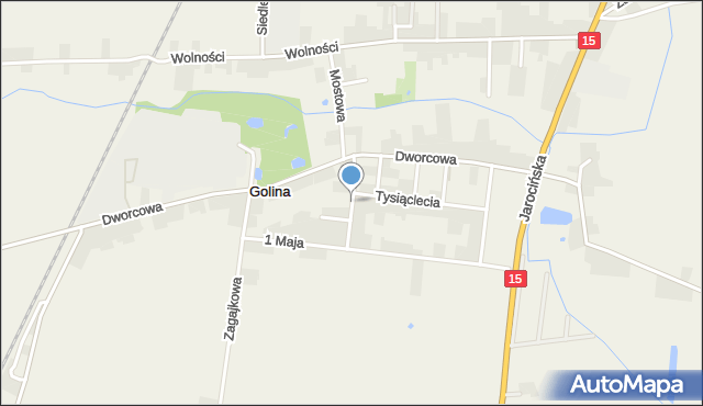 Golina gmina Jarocin, Słoneczna, mapa Golina gmina Jarocin