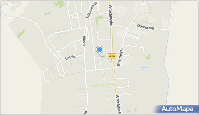 Gostyń, Śliwińskiego Bernarda, mapa Gostyń