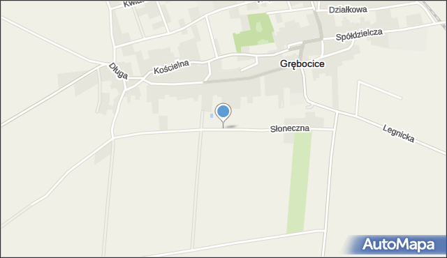 Grębocice, Słoneczna, mapa Grębocice