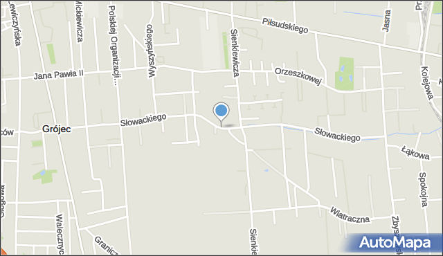 Grójec, Słowackiego Juliusza, mapa Grójec