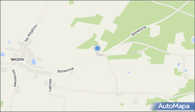 Iwiczno, Słoneczna, mapa Iwiczno