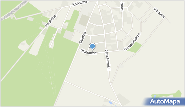 Jamielnik gmina Bratian, Słoneczna, mapa Jamielnik gmina Bratian