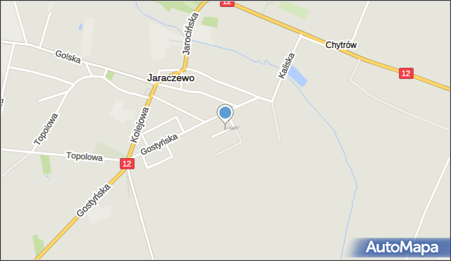 Jaraczewo powiat jarociński, Słoneczna, mapa Jaraczewo powiat jarociński