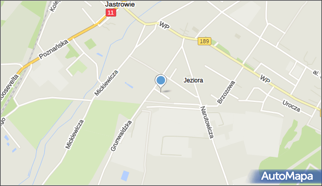 Jastrowie, Słoneczna, mapa Jastrowie