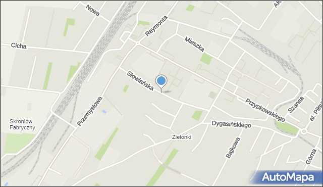 Jędrzejów, Słowiańska, mapa Jędrzejów