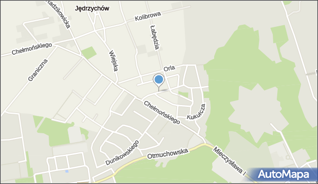Jędrzychów gmina Nysa, Słowicza, mapa Jędrzychów gmina Nysa