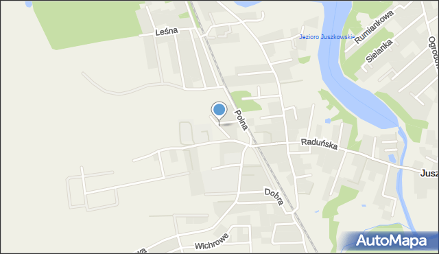 Juszkowo, Słoneczna, mapa Juszkowo