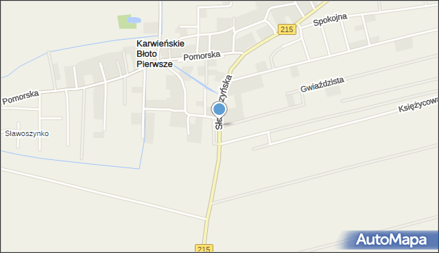 Karwieńskie Błoto Pierwsze, Sławoszyńska, mapa Karwieńskie Błoto Pierwsze