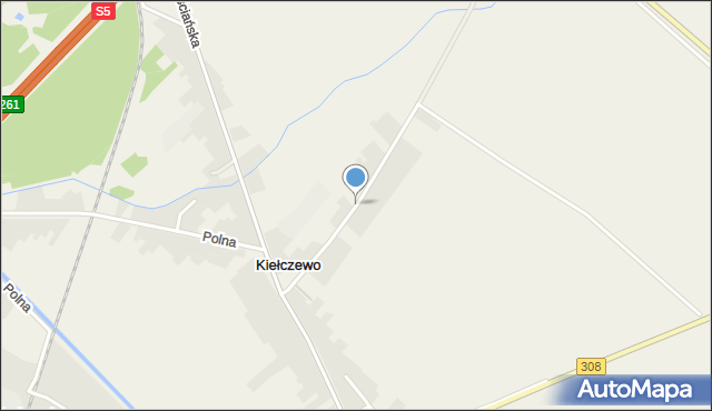 Kiełczewo, Słoneczna, mapa Kiełczewo