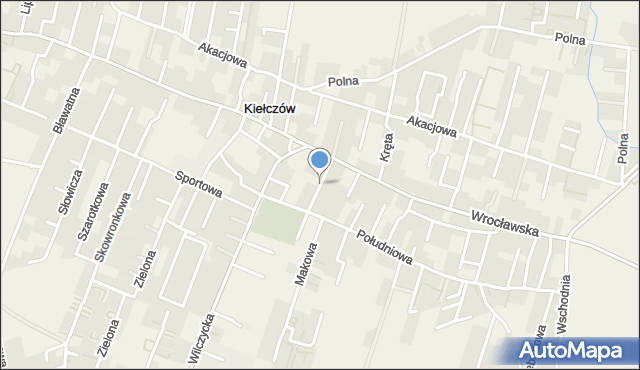 Kiełczów, Słoneczna, mapa Kiełczów