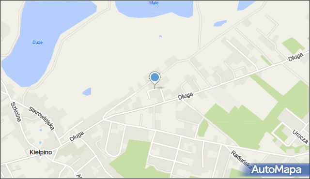 Kiełpino gmina Kartuzy, Słowackiego Juliusza, mapa Kiełpino gmina Kartuzy