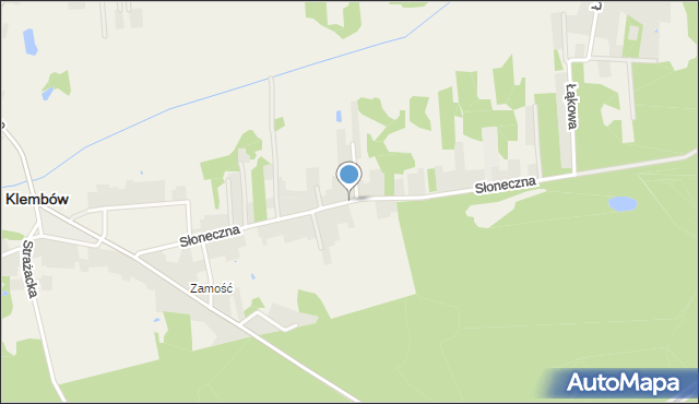Klembów, Słoneczna, mapa Klembów